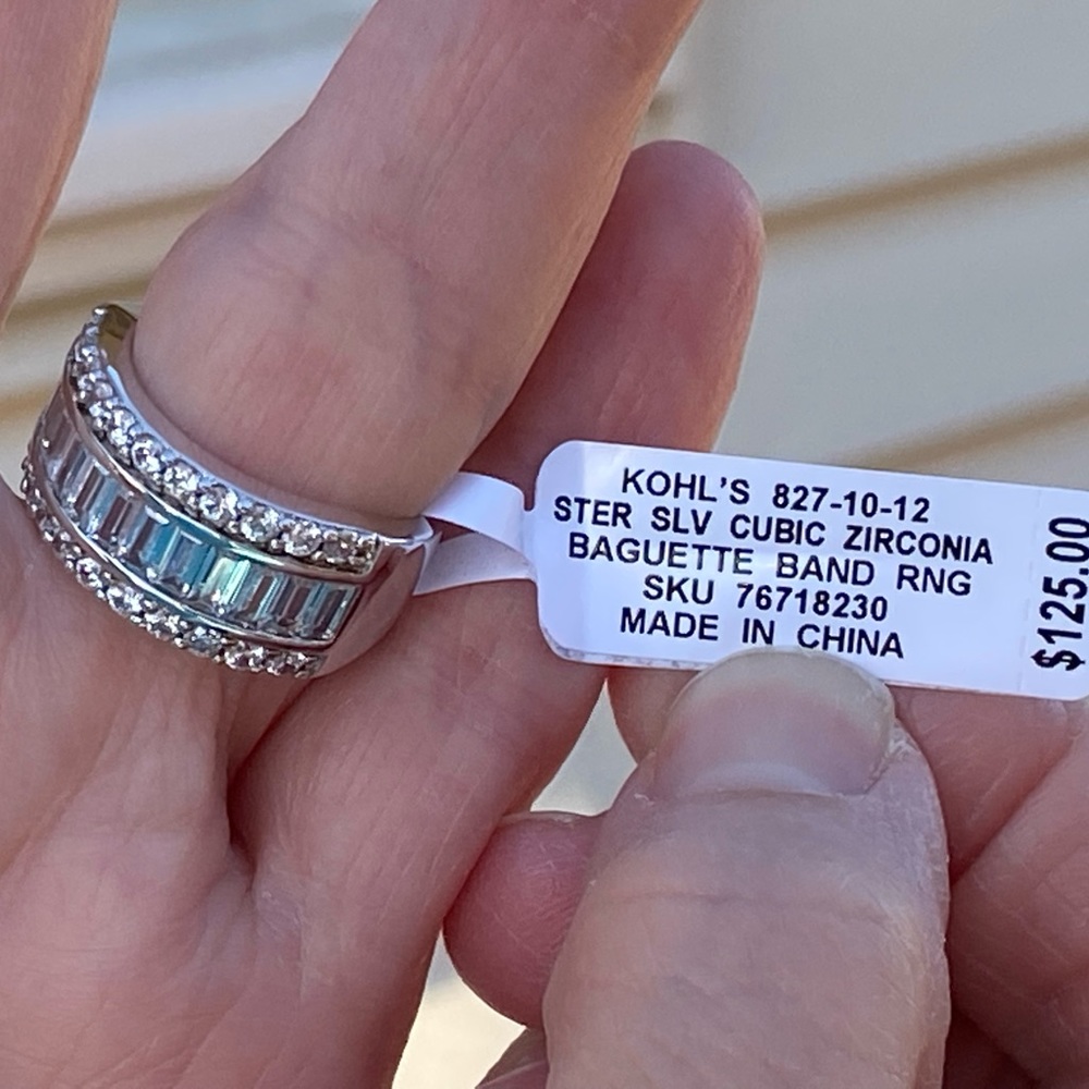 Cubic Zirconia Baguette Band - NEW